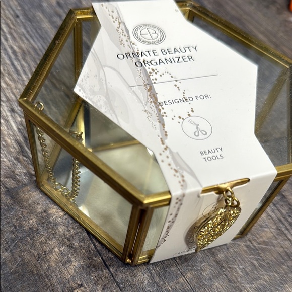 Ornate Beauty Organizer with Gold Accents - Picture 2 of 7